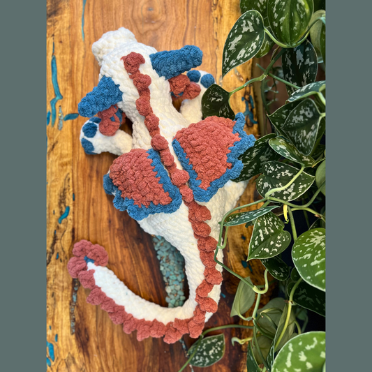 Red White & Blue Dragon Plushie