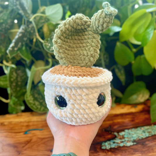 Cactus Plushie - Green Flower